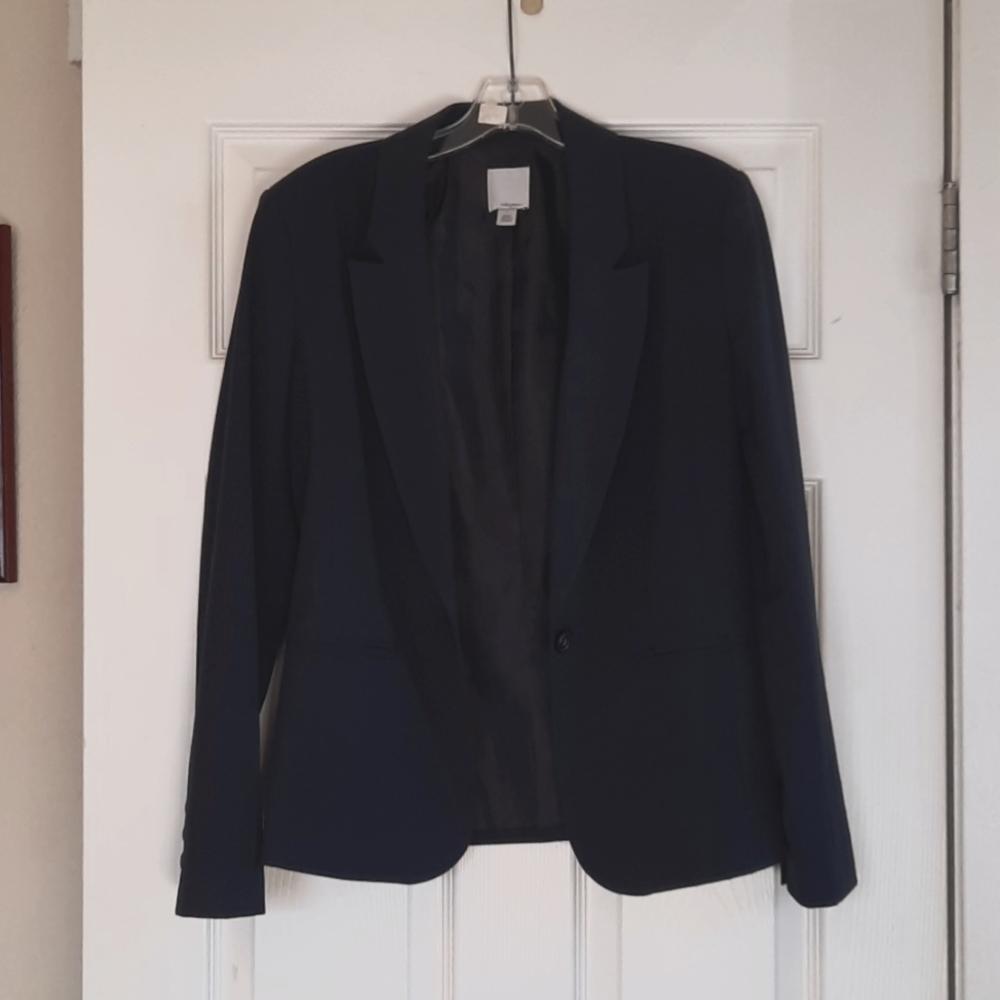 Dark Blue Work Blazer Jacket Womens Size 4